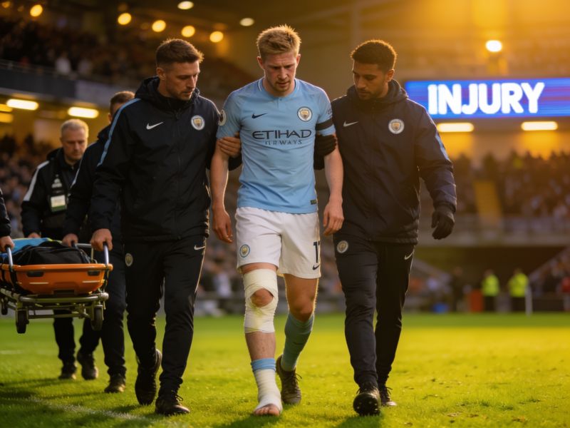 De Bruyne's Hamstring Rupture May Require Three Months of Treatment, Raising City Concerns